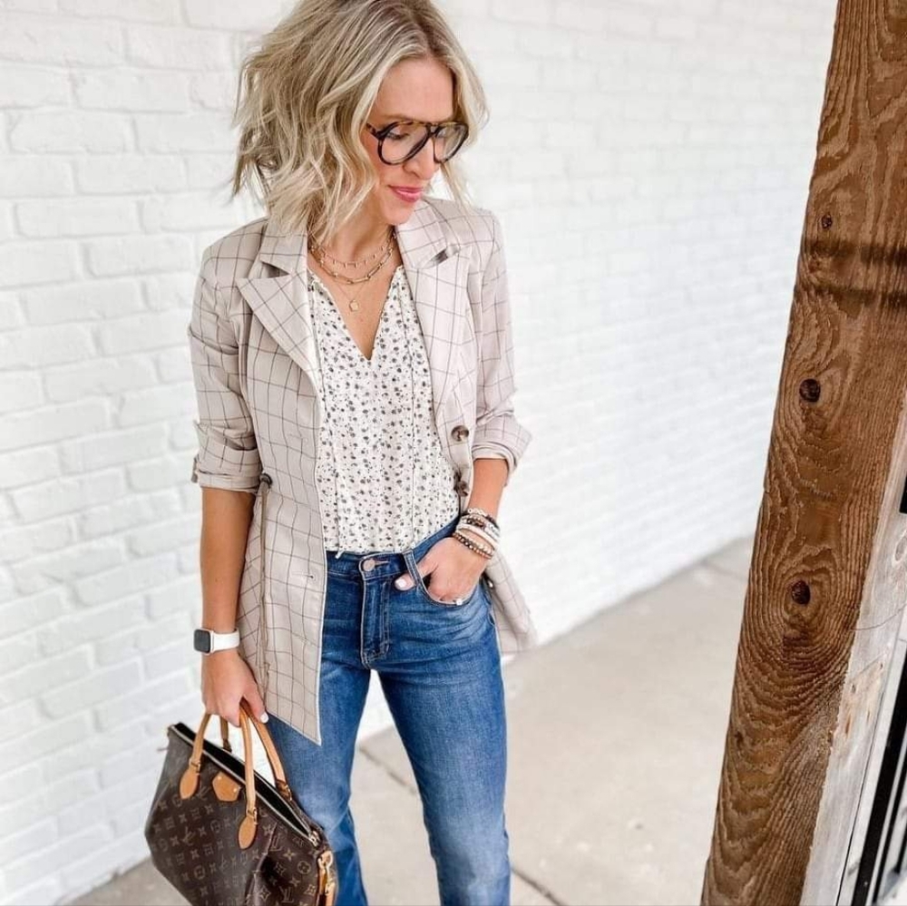 Cabi Windowpane Jacket